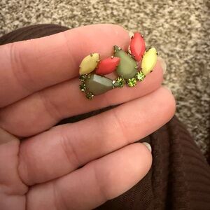 Colorful Leaf stud earrings